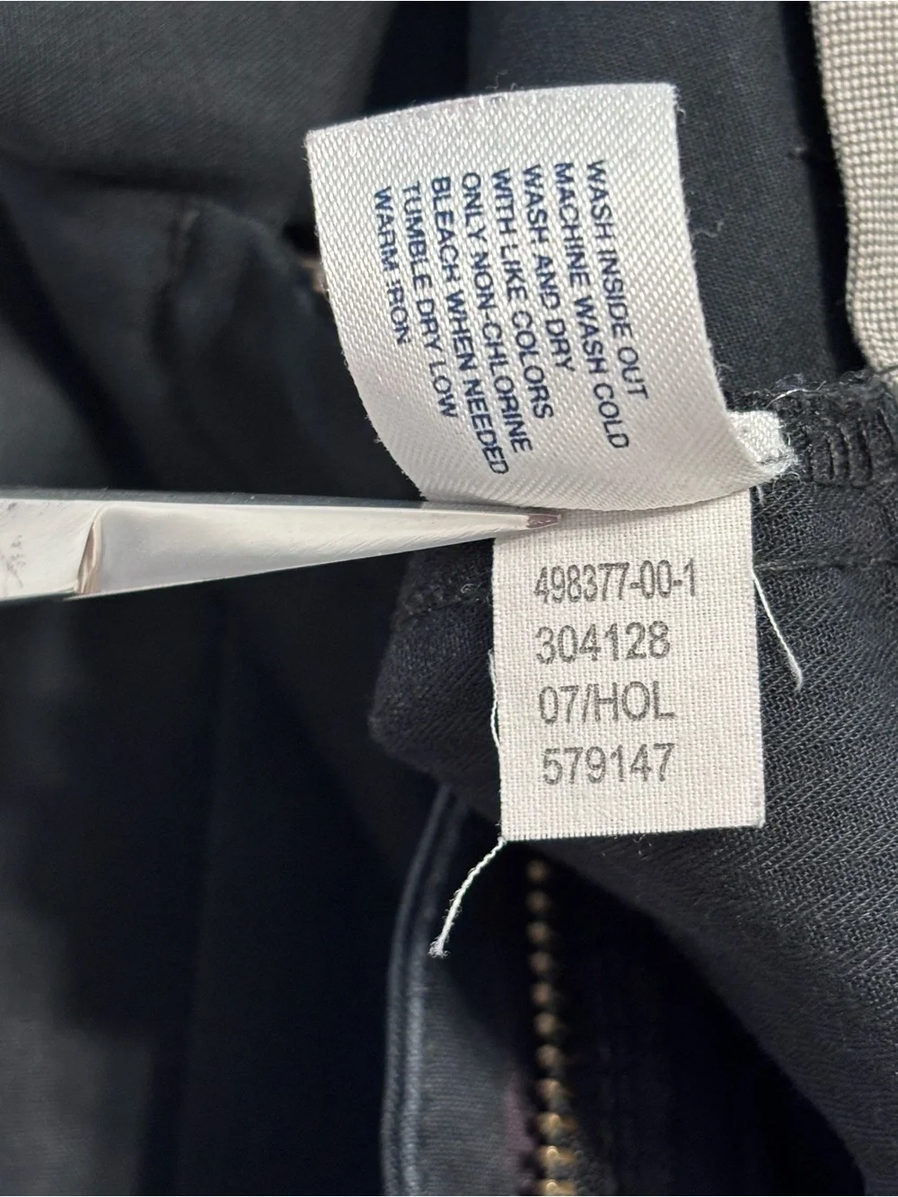 Gap women’s size 10 L Black cotton stretch wide led dress pants trouser pockets - Picture 7 of 9